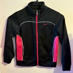 Nike Black and Pink Track Jacket